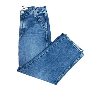 AMO Jocelyn Trouser Mid-Rise Jeans Denim Relaxed Fit Straight Leg Size 25